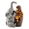 Glitzhome® 18.5" LED 4-Tier Elephant & Pot Outdoor Fountain